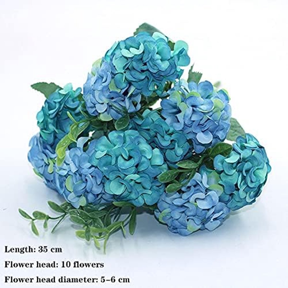 Nepbloemen Blauwe variëteit herfst nep thee rose pioen zijden bloem herfst gerbera daisy nep bloem plastic Diy Trouwaccessoires kunstbloem (Color : 8)