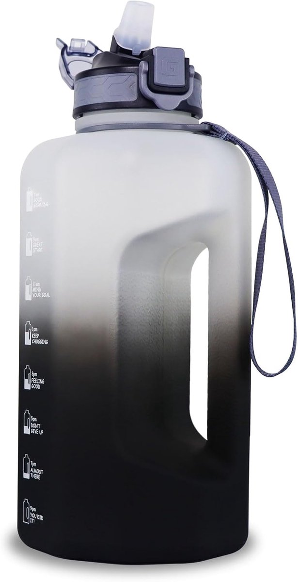 2.2L herbruikbare sportfles - BPA-vrij, lekvrij, gemakkelijk schoon te maken brede mond - perfect voor sportschool en buitensporten