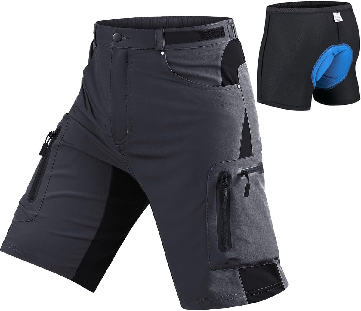 Broek heren fietsbroek, sneldrogende MTB-shorts heren mountainbike broek fietsbroek