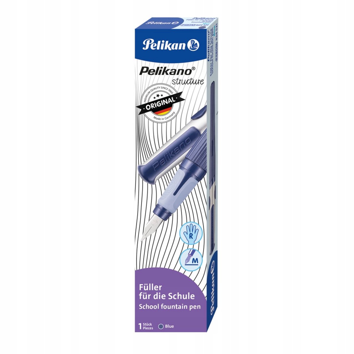 Pelikan Pelikano Vulpen Blauw M - Comfortabel Schrijven voor Rechtshandigen