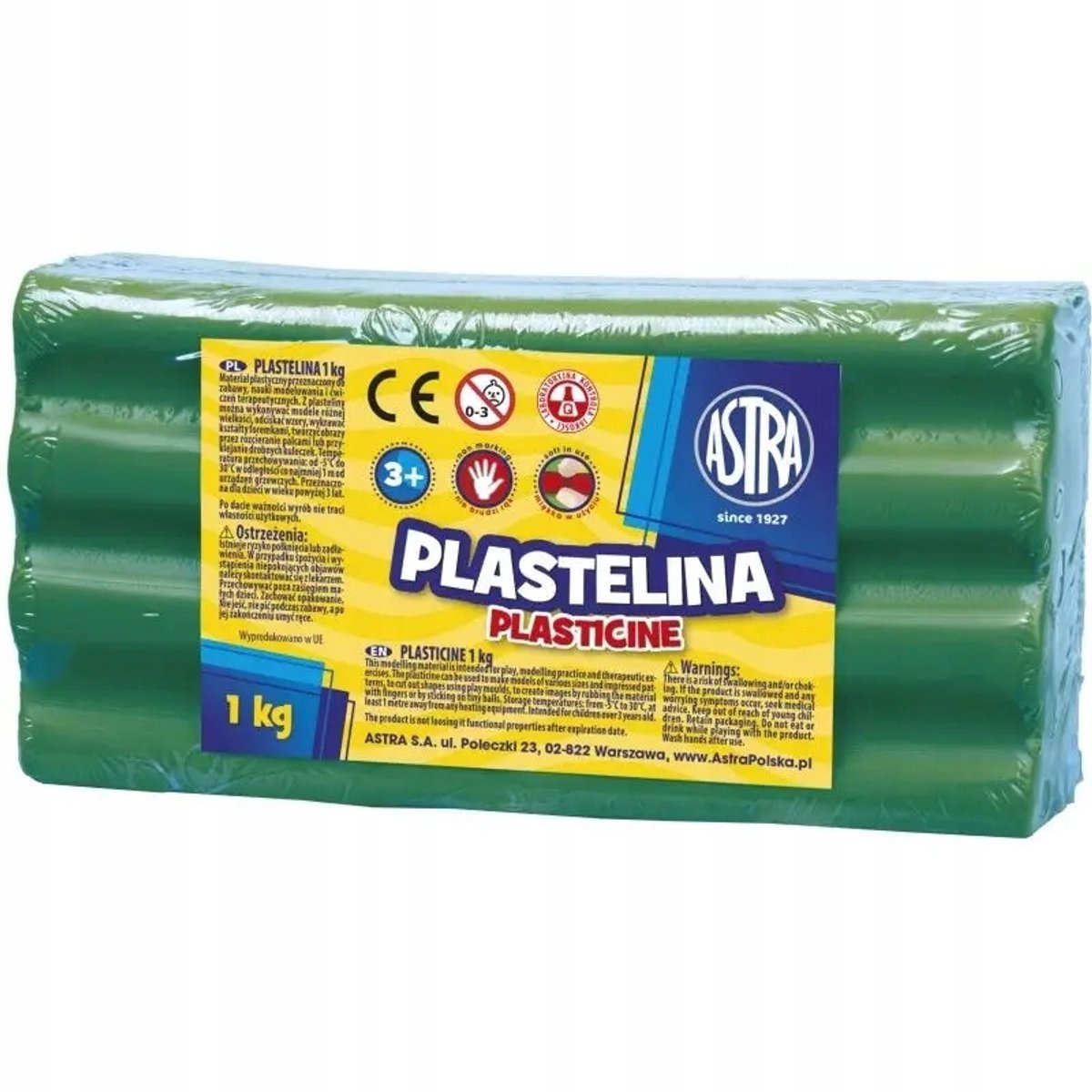 Astra Plastiline Groen 1kg - Zacht en Kleurrijk Kleimateriaal voor Kinderen