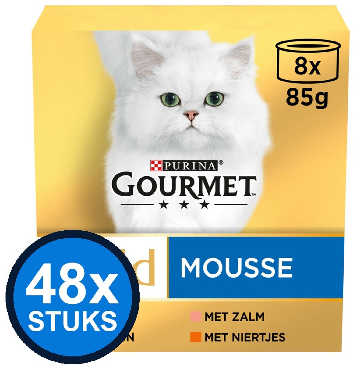 Gourmet Gourmet Gold - Mousse Kip - Kattenvoer - 48 x 85g