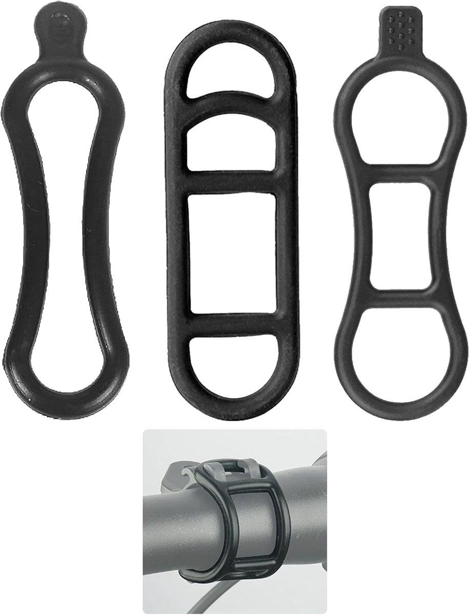 30 Stuks Fiets Rubber Ringen, Verstelbare Siliconen Straps voor Fietslamp en Accessoires, Geschikt voor Mountainbike en Racefiets