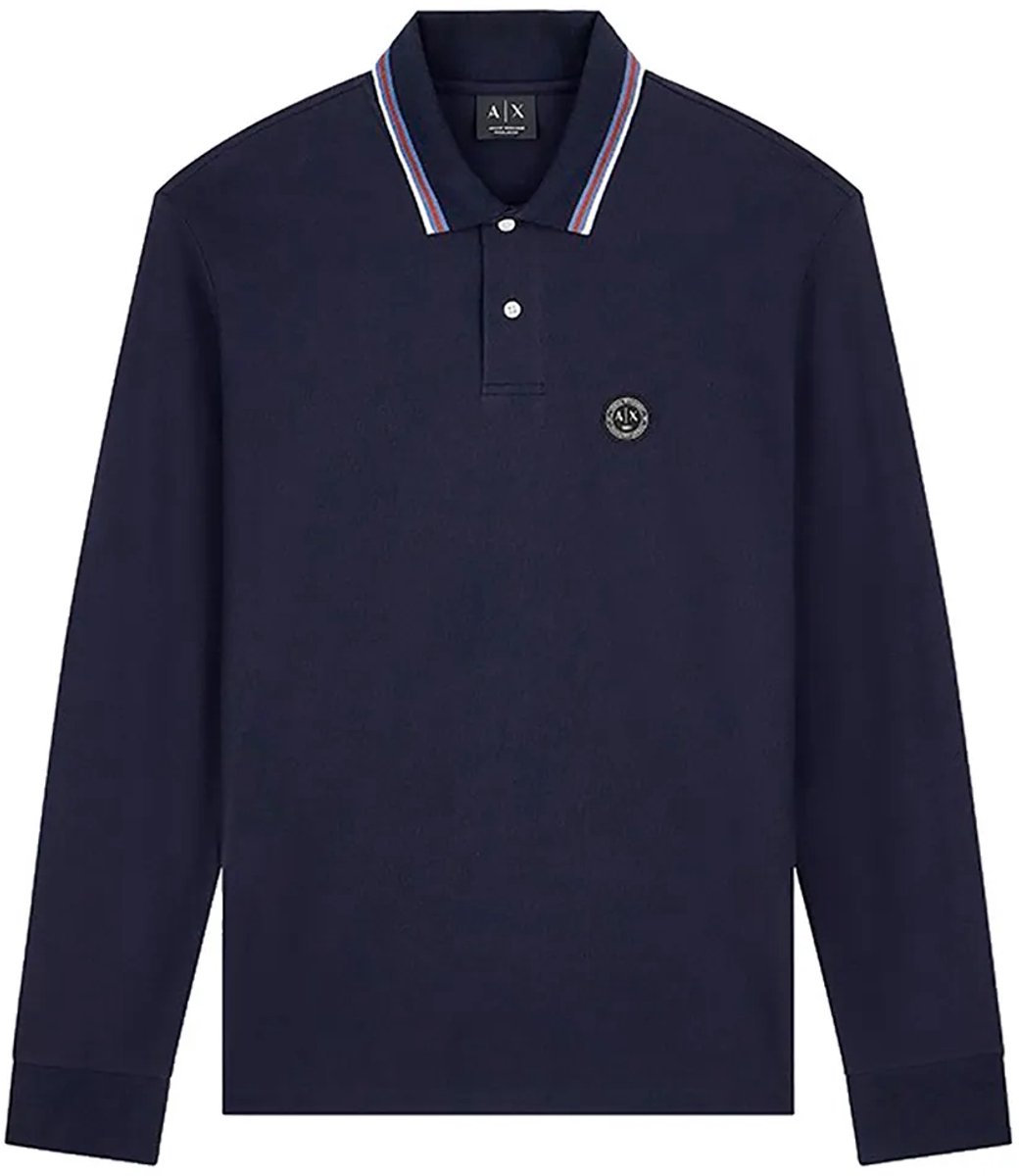 Armani Exchange Xm003427_af13026 Lange Mouw Poloshirt Blauw L Man