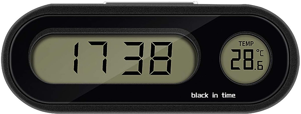 SolidKeus - Digitale Auto Klok met Thermometer voor Dashboard