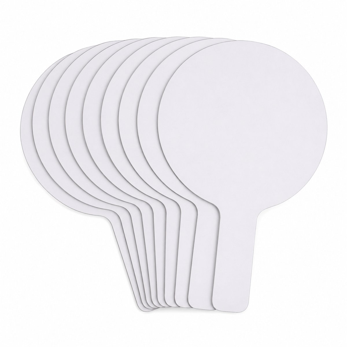 VHV - Whiteboards Mini - 10 Stuks -Dubbelzijdig - Ronde - Herschrijfbaar - Voor Klaslokaal