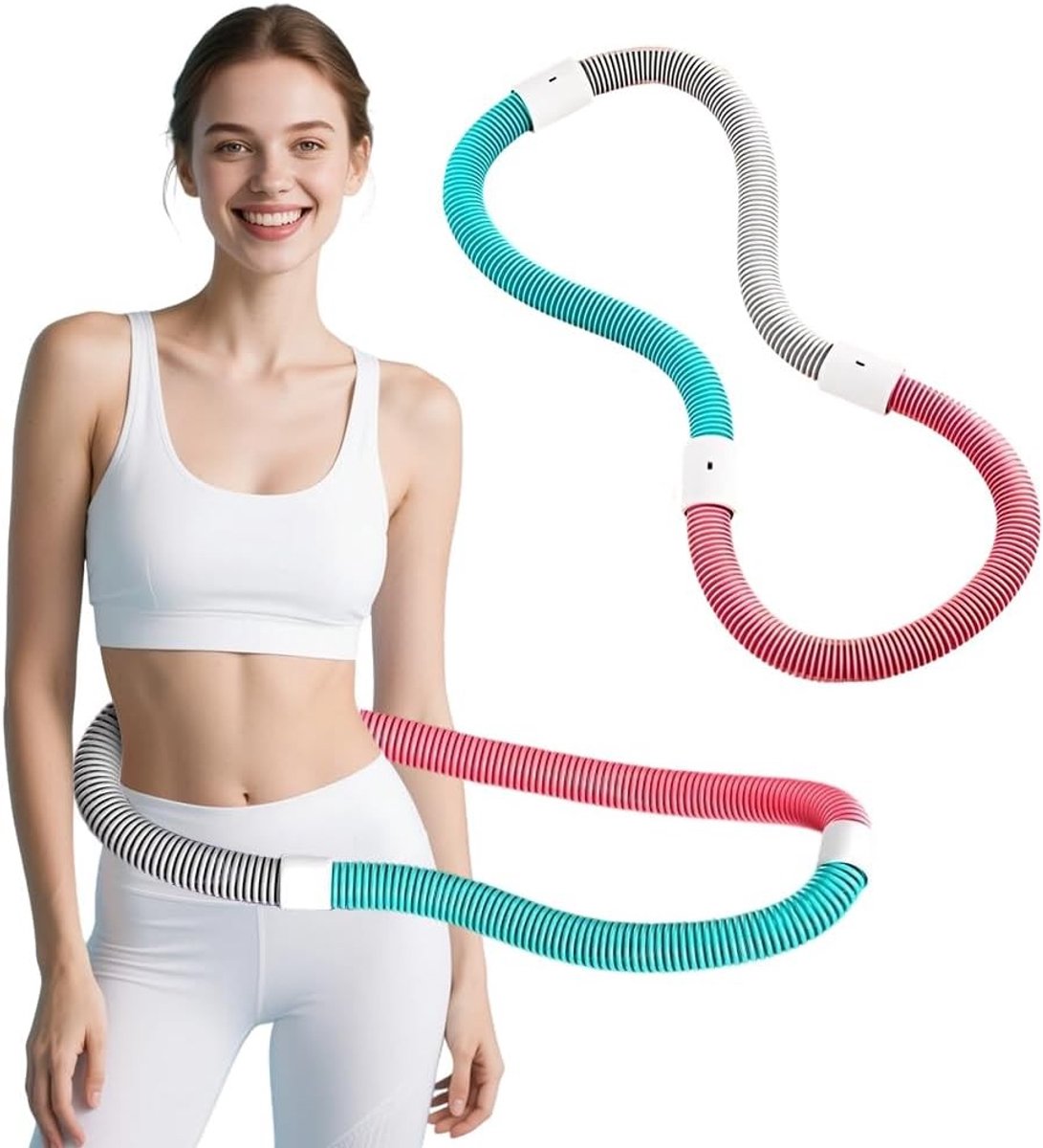 Vouwbare Hula Hoop voor Volwassenen met Gewichtsverlies en Massagering, Stille Fitnessband voor Thuis en Gym, Ideaal voor Cardio en Buikspieroefeningen