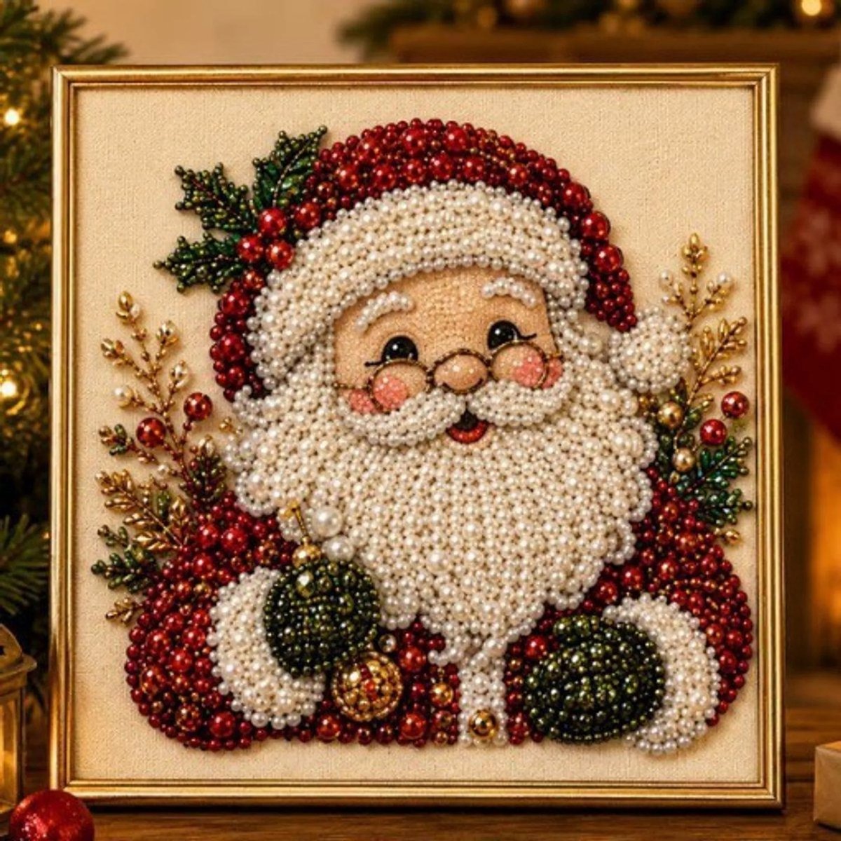 Casalora® 3D Kerst Diamant Schilderij DIY Kit – Kerstman/Kerstboom/Sneeuwpop/Rendier – Diamond Painting Set met Parels – Creatieve Hobby voor Volwassenen & Beginners – Wanddecoratie – 20 x 20 cm