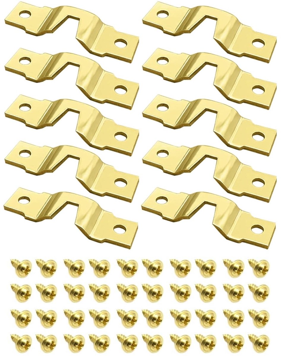 SolidKeus - Set van 10 Metalen Foto Hangers met Schroeven