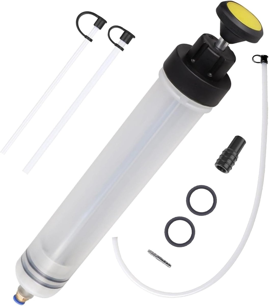 Oliepomp voor het extraheren van motorolie, transmissieolie en meer - Handmatige olie-extractor voor voertuigen en tuingereedschap, 200 ml