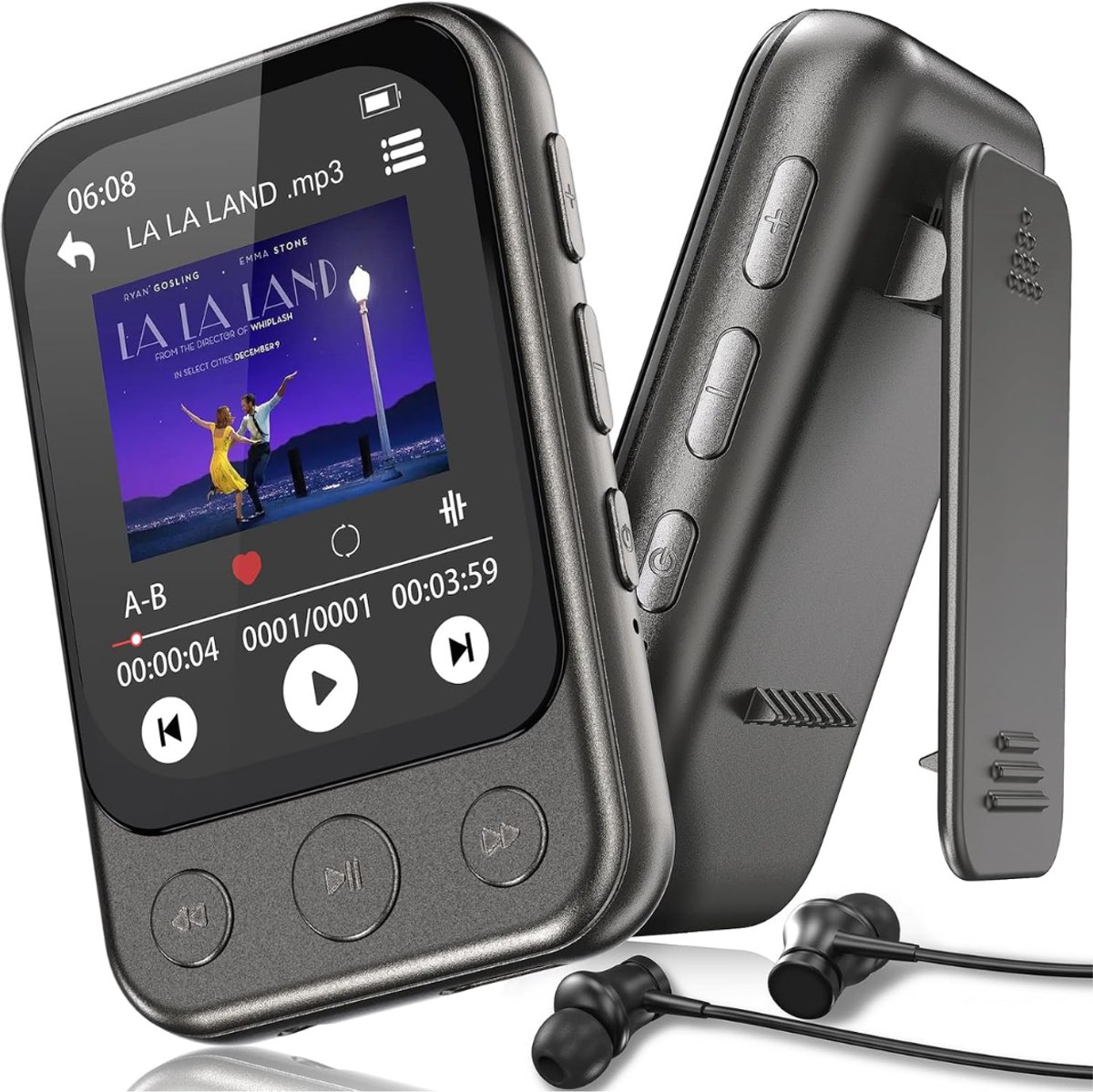 SNJY® MP3 Speler Bluetooth - MP4 Speler - Muziek Speler - Touchscreen - 64GB - Zwart