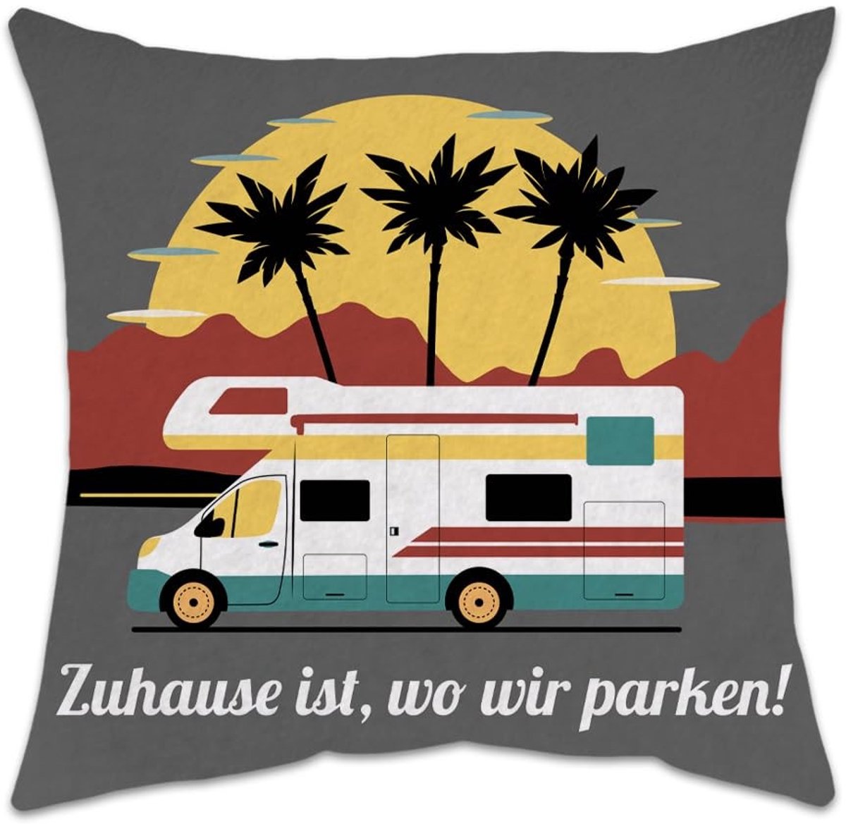 SolidKeus - Camping Kussen 45 x 45 cm in Grappige Stijl