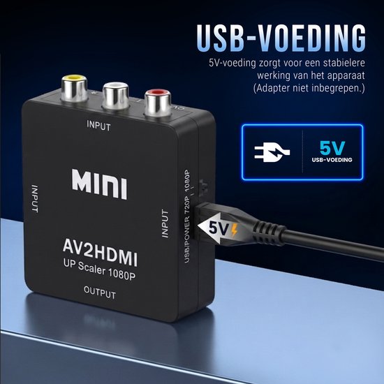 Garpex® Tulp AV naar HDMI Converter - AV & Composiet Adapter naar HDMI ...