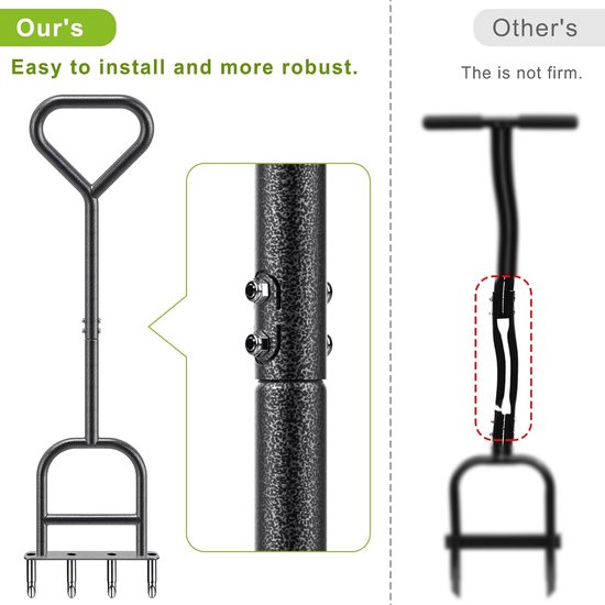 Gazonbeluchter Tool - Gras Beluchten - Tuin Onderhoud - Verbeterde Holle Tand - 44 x 23 cm — afbeelding 3
