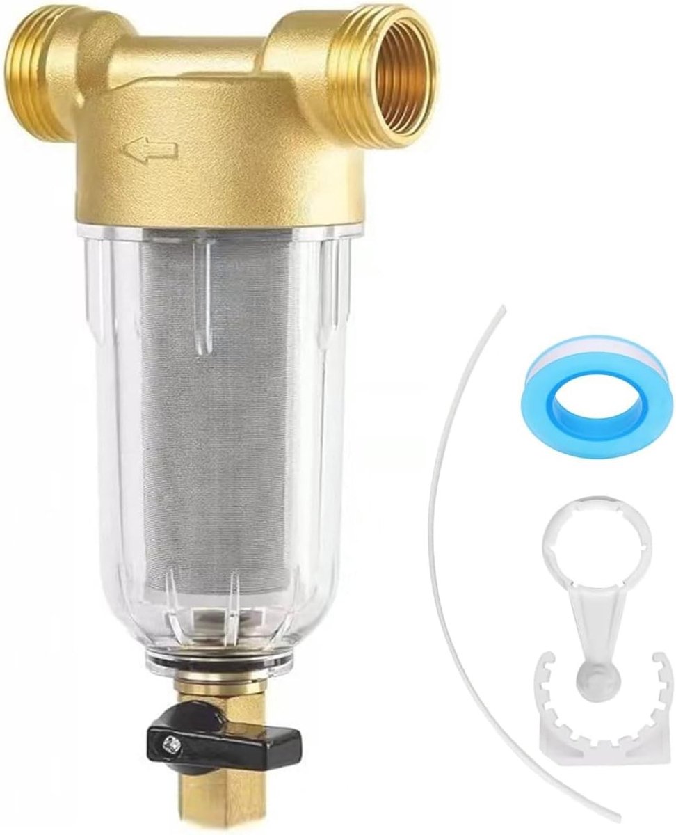 Effectieve Pre-Filter voor Water, Herbruikbare Sedimentfilter voor Schoon Drinkwater, Ideaal voor Tuin en Waterleidingen (3/4 inch)