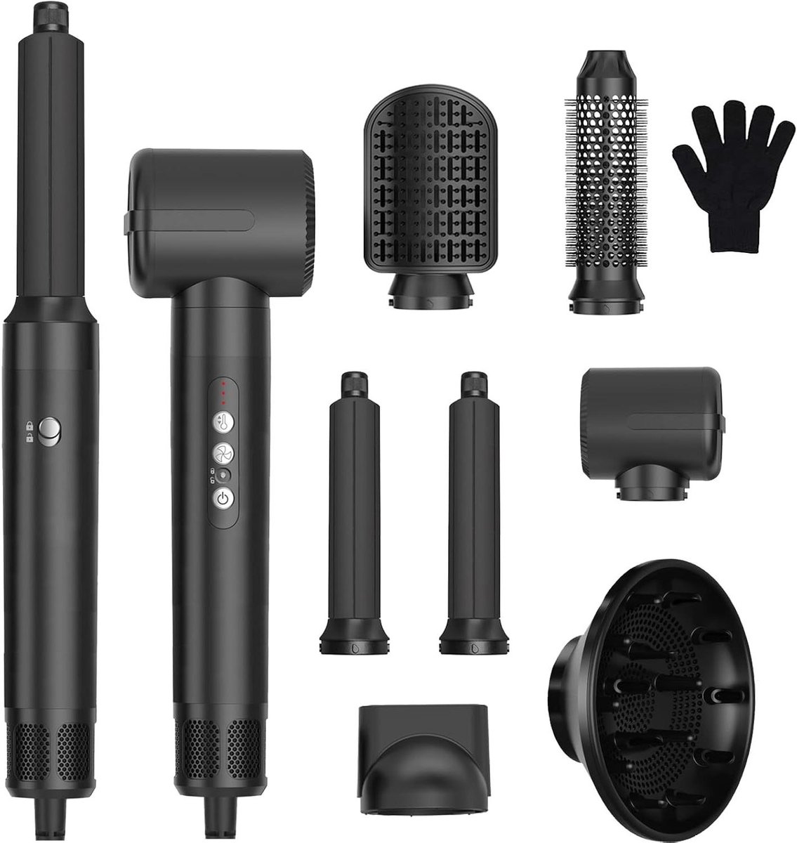 Luchtstyler - Haarstyler - Haar Stylen - 7-in-1 Multifunctioneel - 1400 W - Zwart
