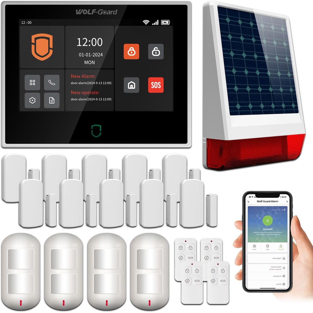 SolidKeus - 4G + WiFi Alarm Systeem met 7 Inch Touchscreen