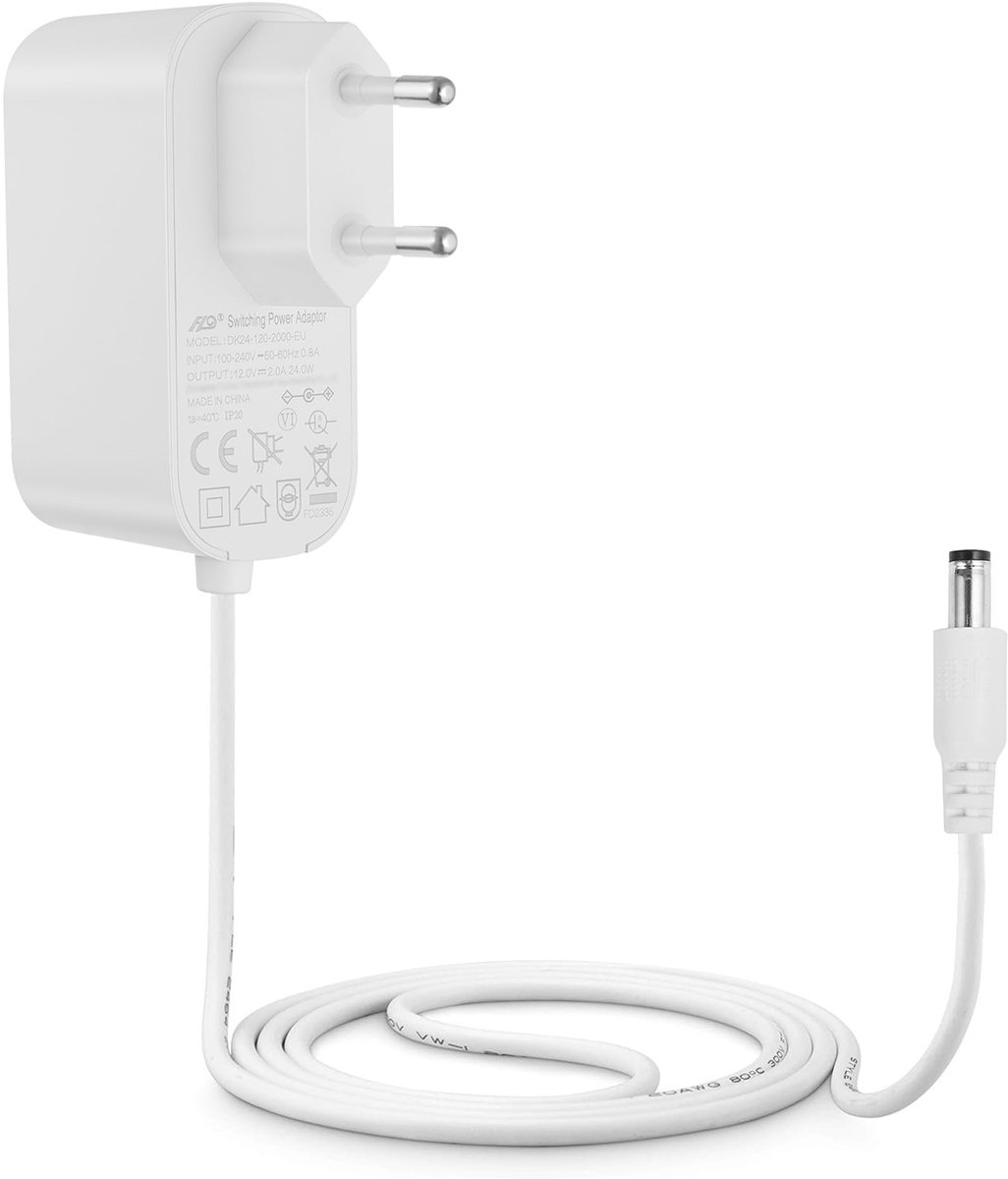 SolidKeus - 12V 2A Universele Voedingsadapter met 1.8m Kabel
