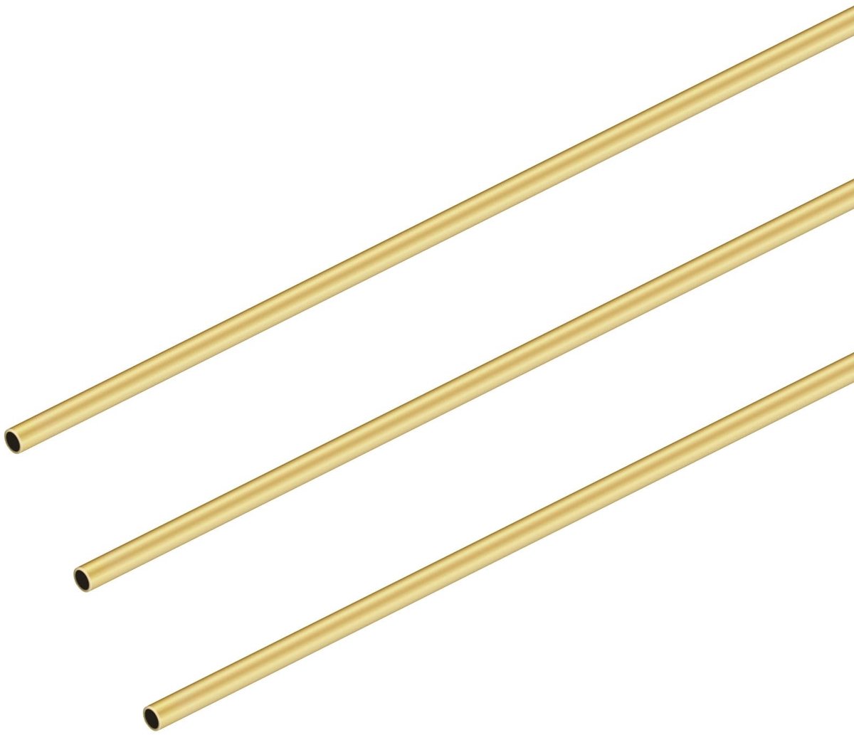 SolidKeus - Set van 3 Messing Buizen 300mm Lengte voor Diverse Toepassingen