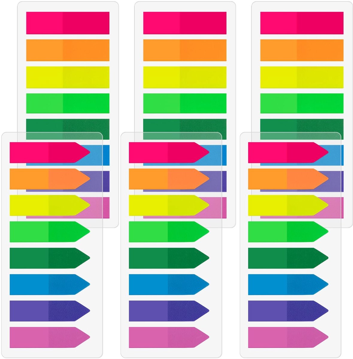 SolidKeus - Sticky Notes Tabs Set van 1200 Stuks in 8 Kleuren