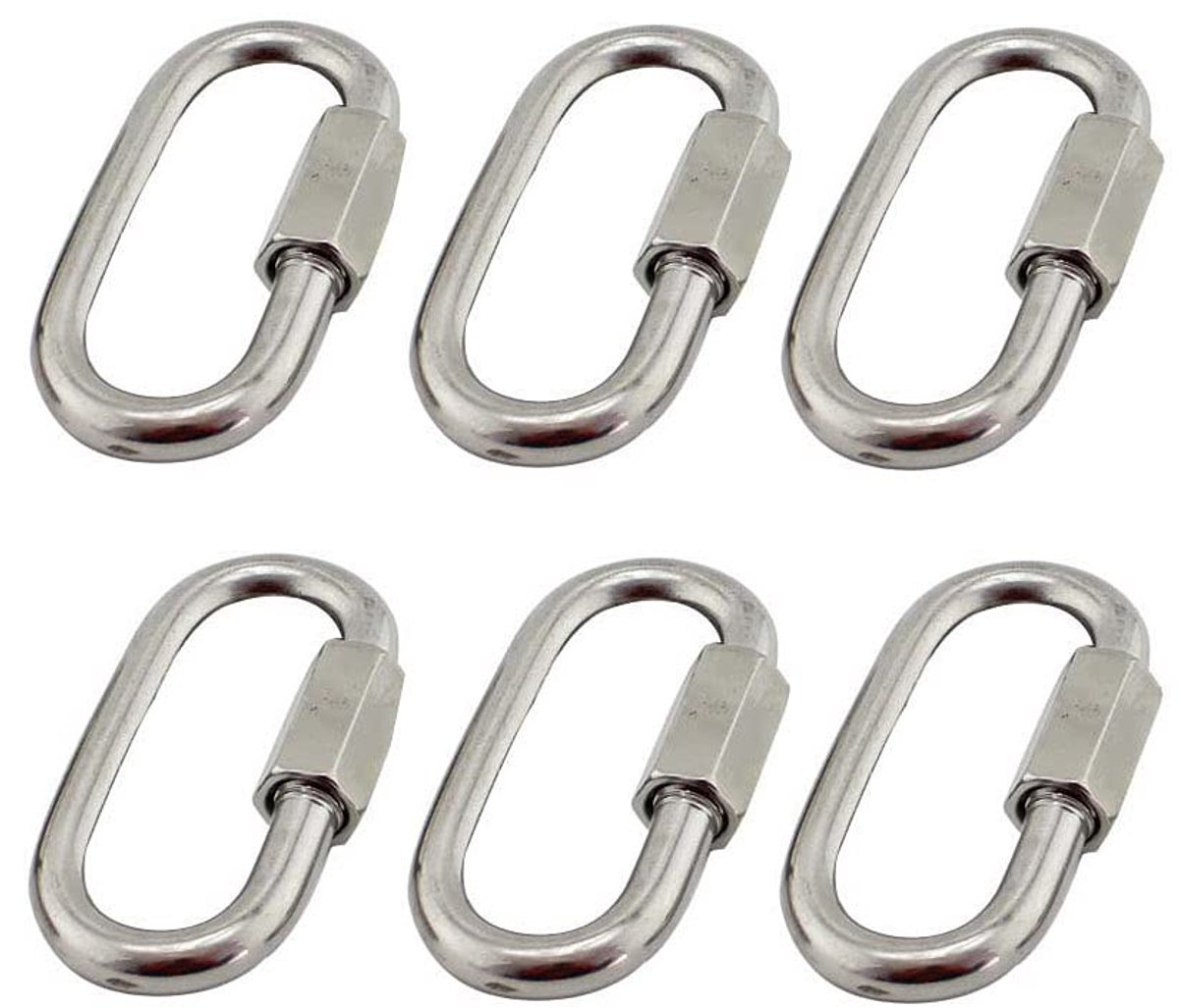 SolidKeus - Heavy Duty Carabiner Haken Set van 4