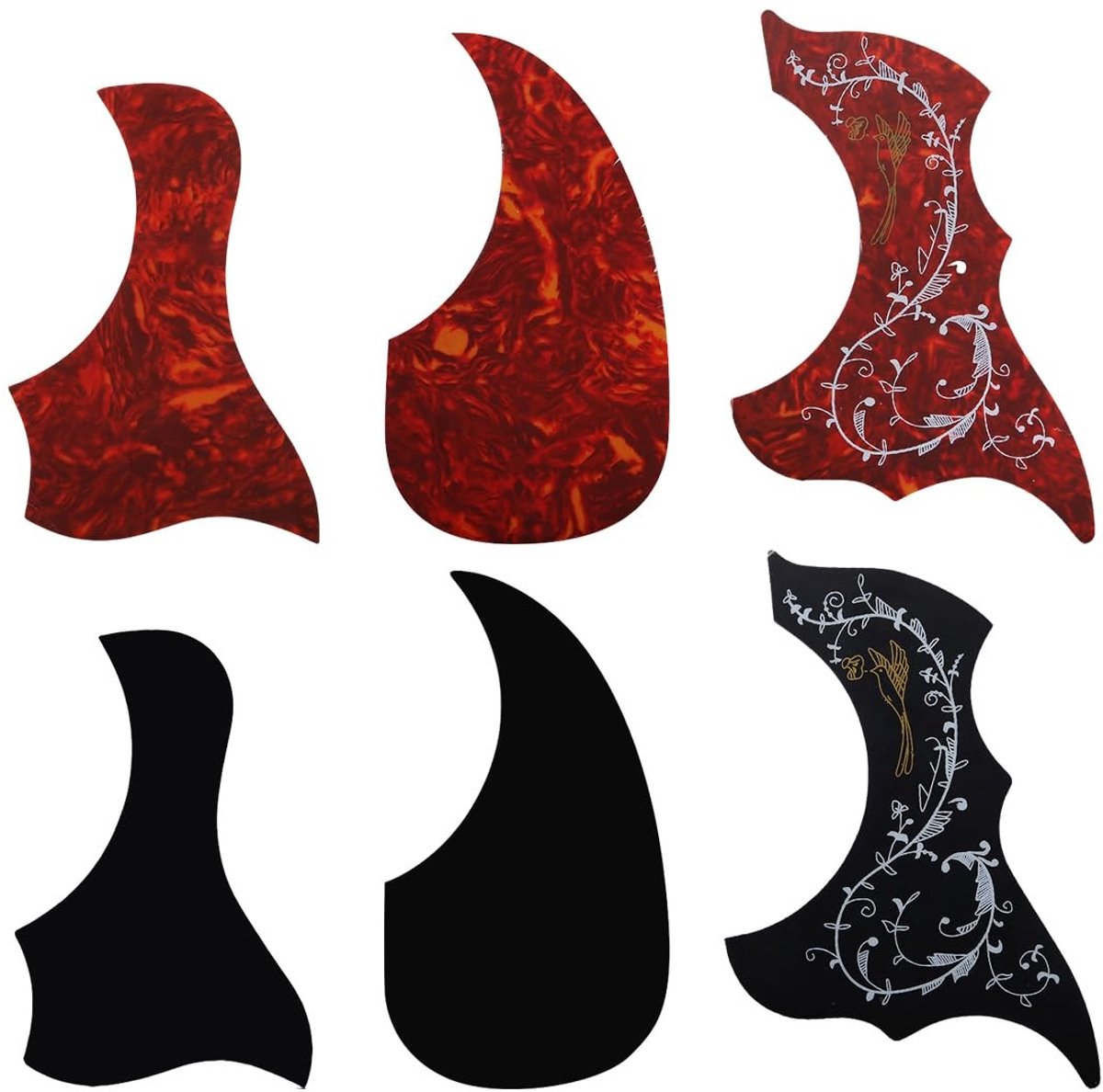 SolidKeus - Set van 6 Zelfklevende Pickguards voor Gitaren