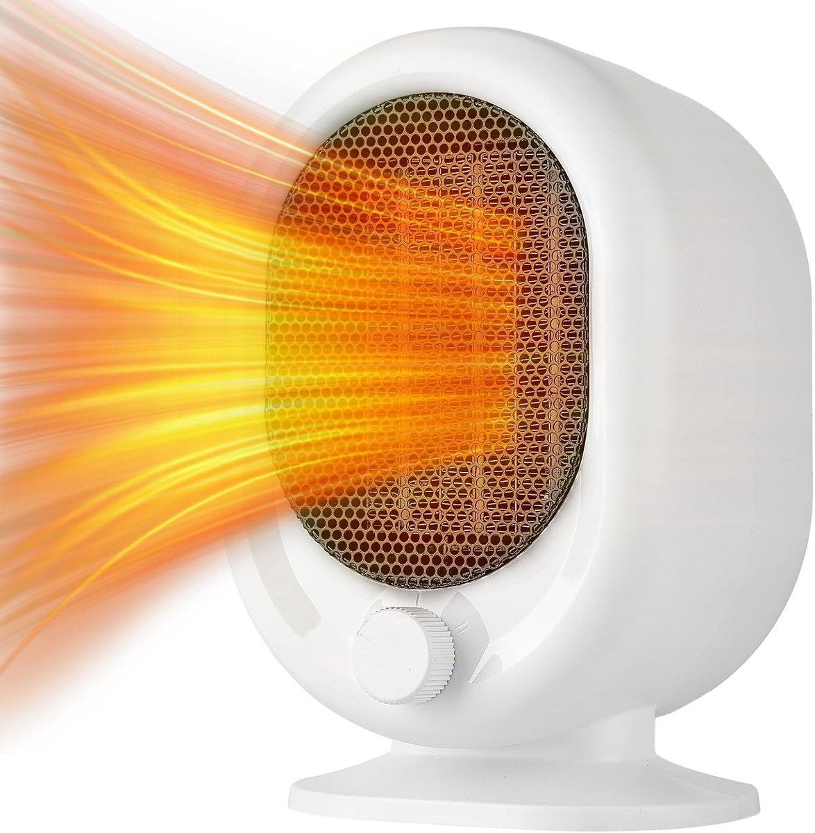 Mini Ruimteverwarming - Elektrische kachels - 1500W PTC Keramiek - 2 Standen - Snel en Stil Verwarming - Kantel- en Oververhittingsbeveiliging - Wit - Geschikt voor Bureau en Kantoor - Compact en Draagbaar - Energiezuinig