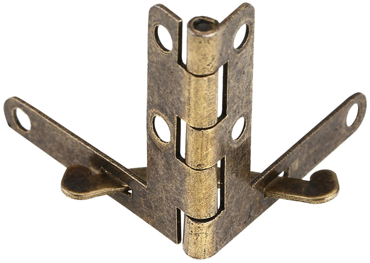 SolidKeus - Antieke Metalen Dekselscharnieren voor Dozen (20 Stuks)
