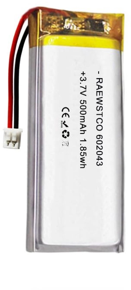 SolidKeus - 3,7 V 500 mAh Lithiumbatterij voor Speakers en Speelgoed