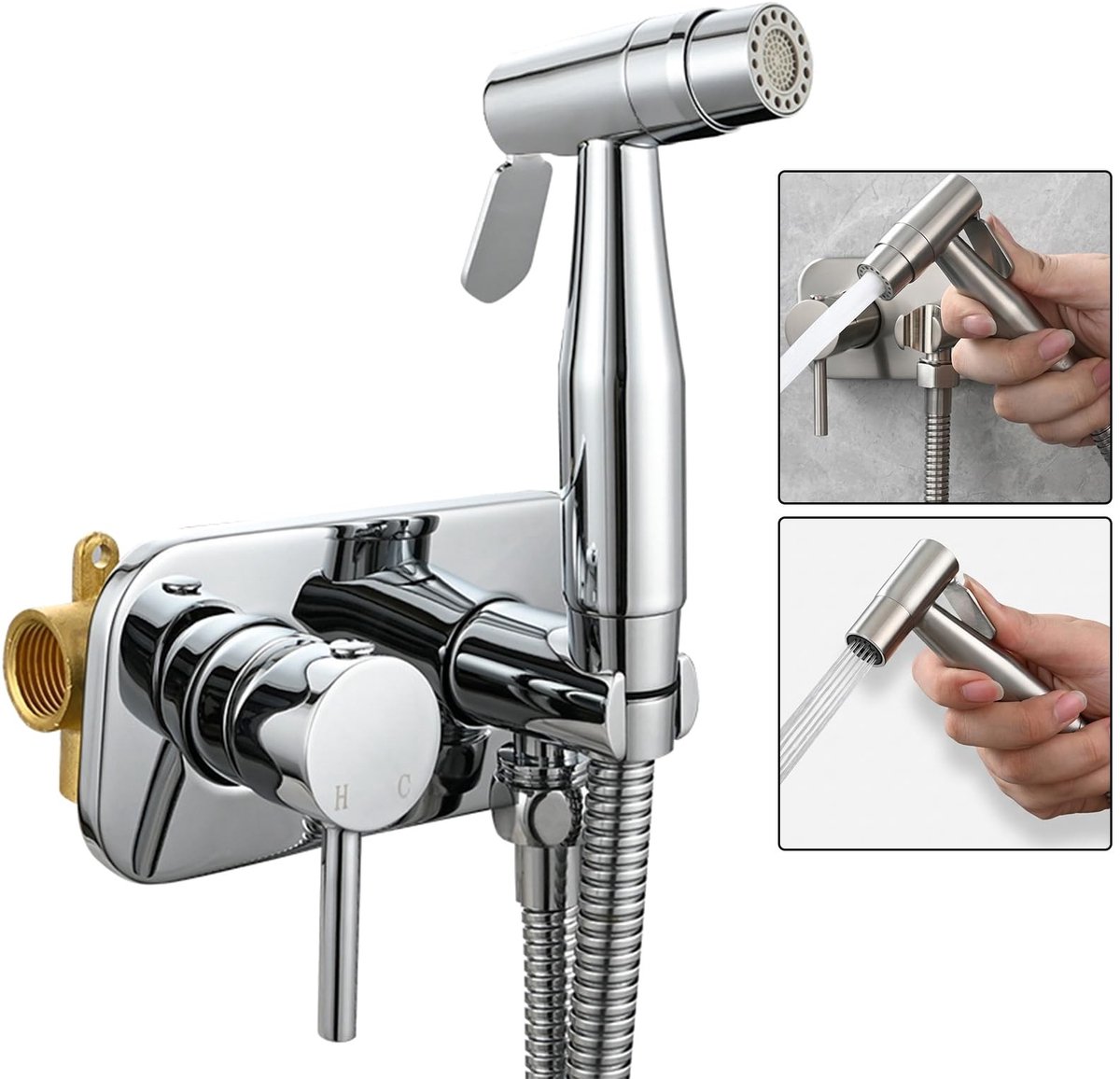 SolidKeus - Bidet Set met 2 Jet Modi en Mengkraan voor Intieme Hygiëne