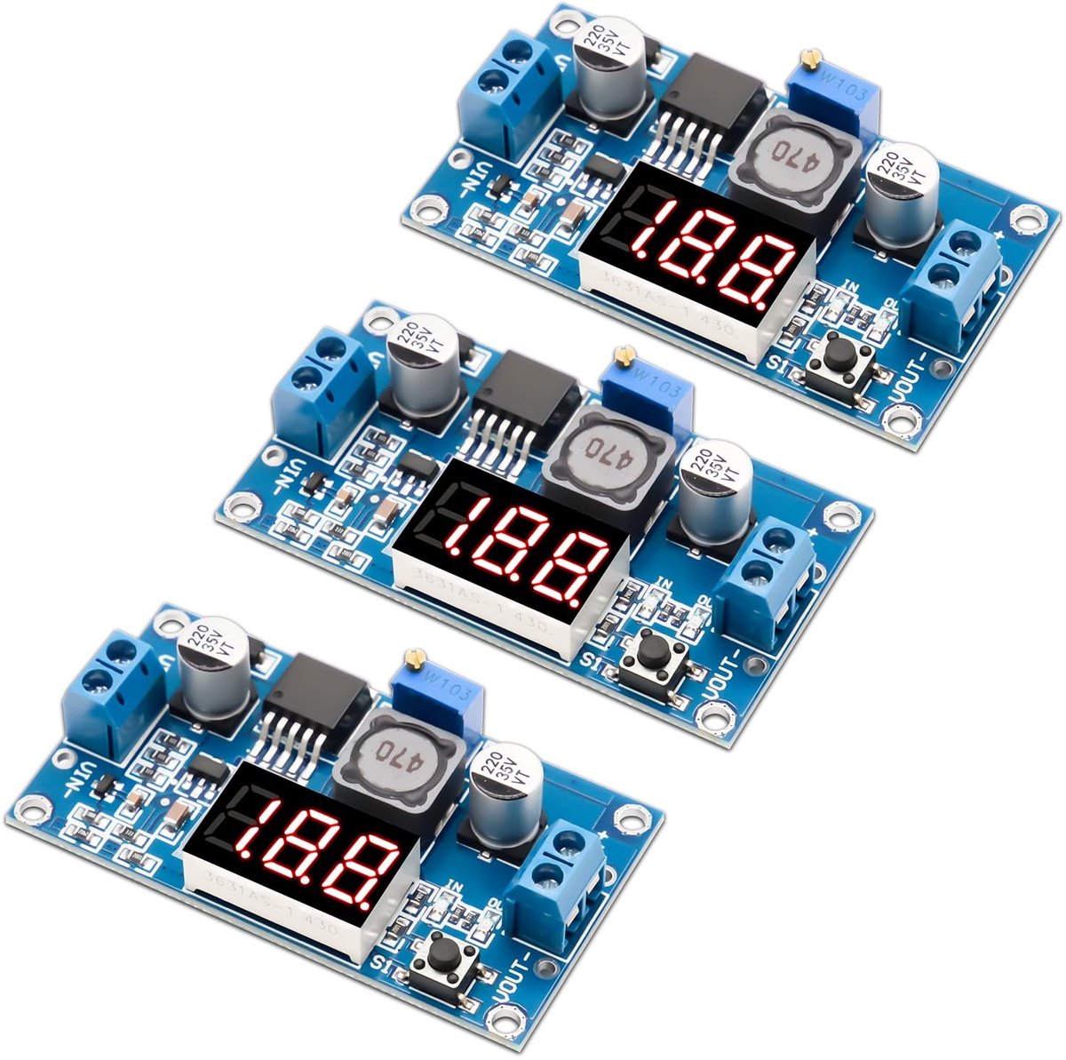 SolidKeus - DC-DC Buck Converter Module met LED Display