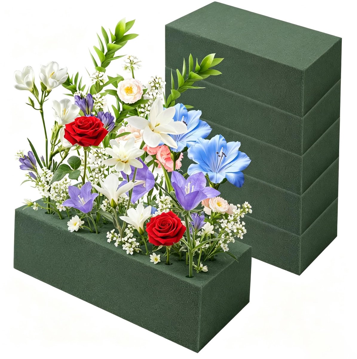 SolidKeus - Bloemschuim Steekmassa 14 x 7,5 cm, Set van 6