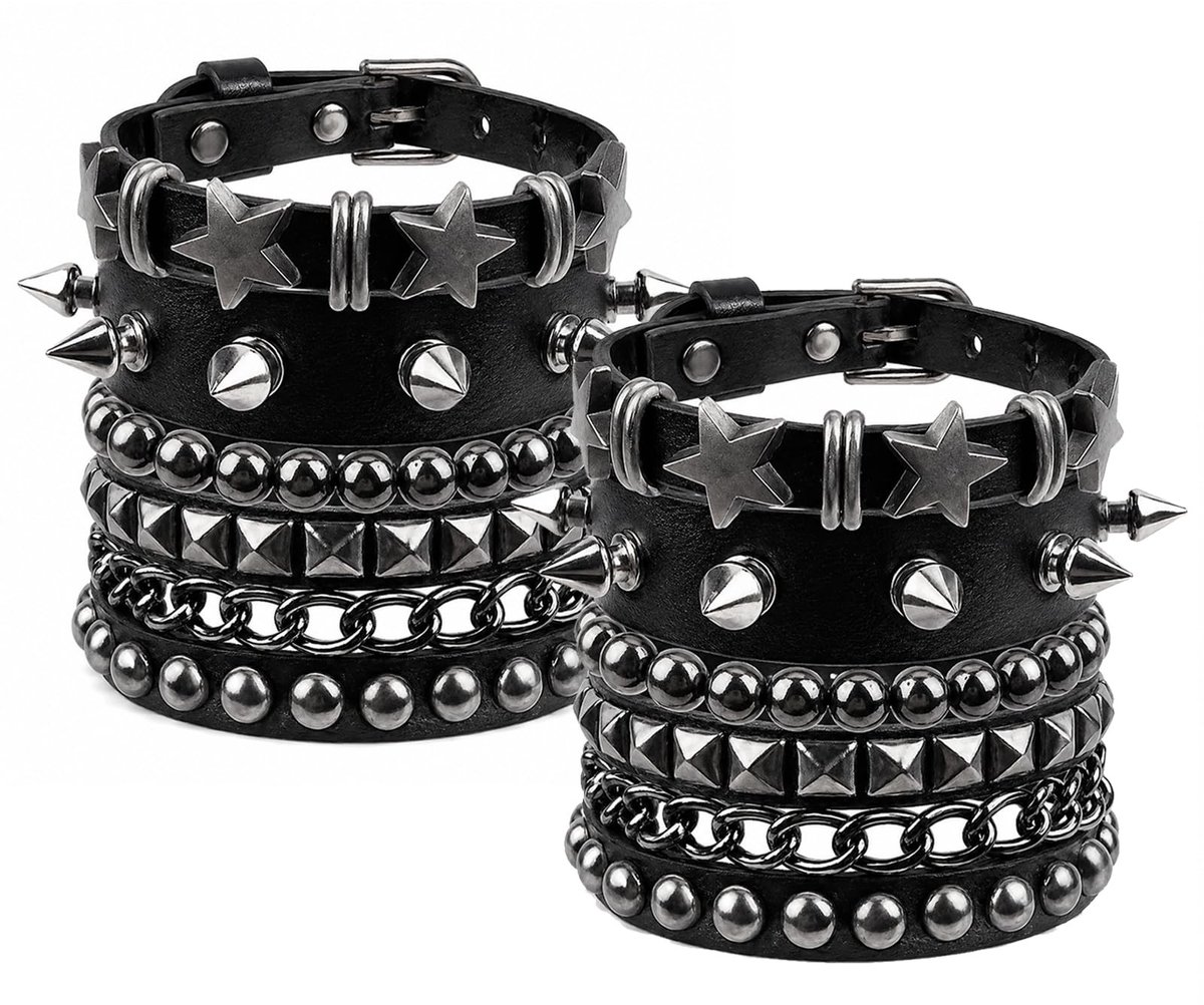 SolidKeus - Punk Rock Riem Accessoires met Klinknagels voor Dames en Heren