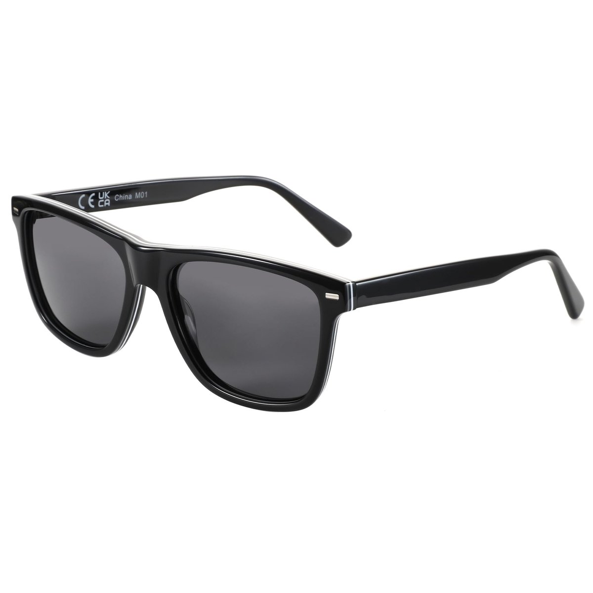SolidKeus - Gepolariseerde Zonnebril voor Mannen met Rectangular Frame en UV400 Bescherming