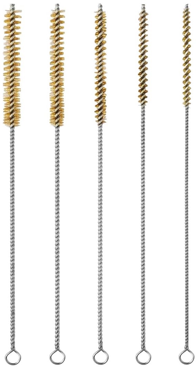 SolidKeus - Set van 5 Messing Borstels voor Buisreiniging