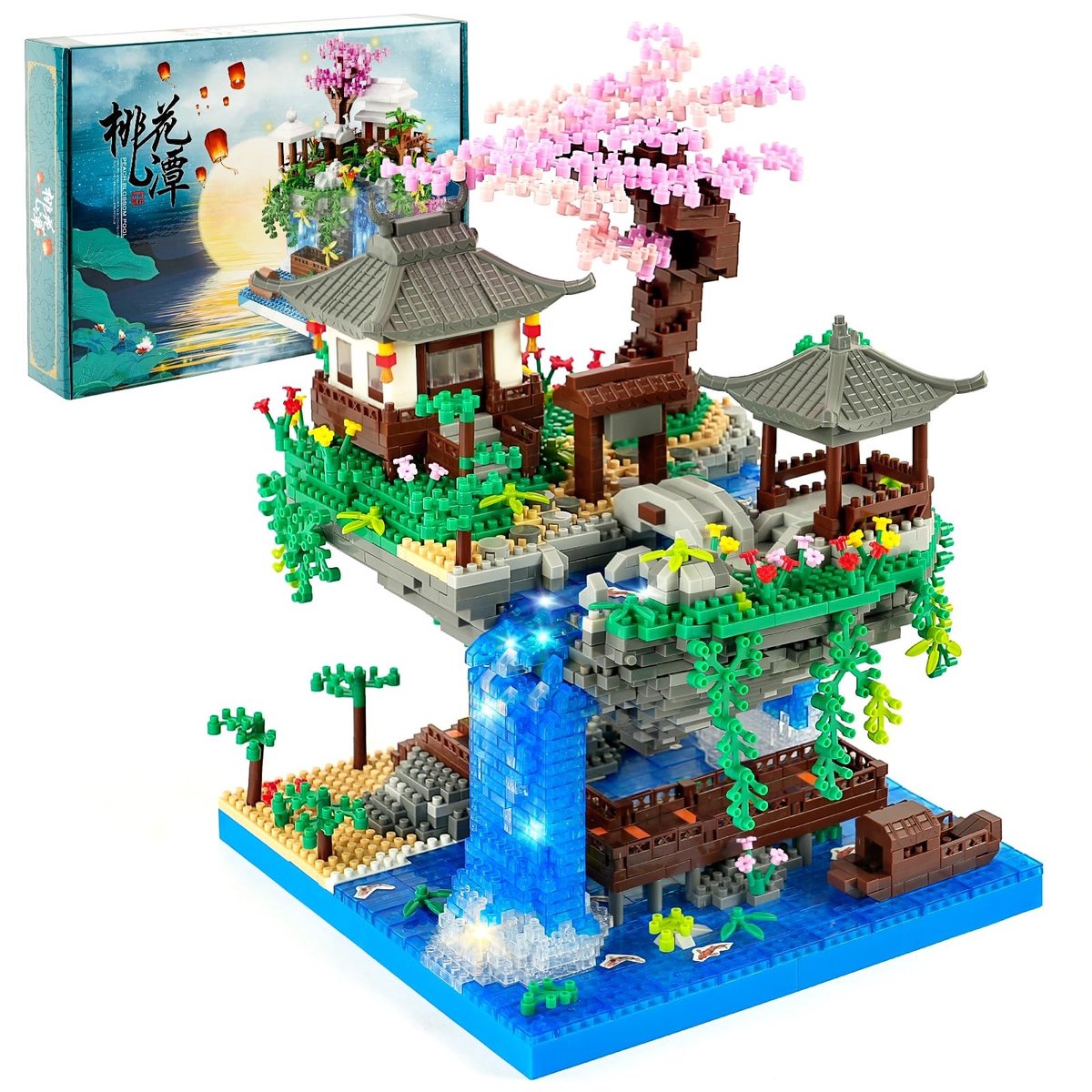SolidKeus - Modular Bonsai Boom Model met LED en Kersenbloesem Architectuur