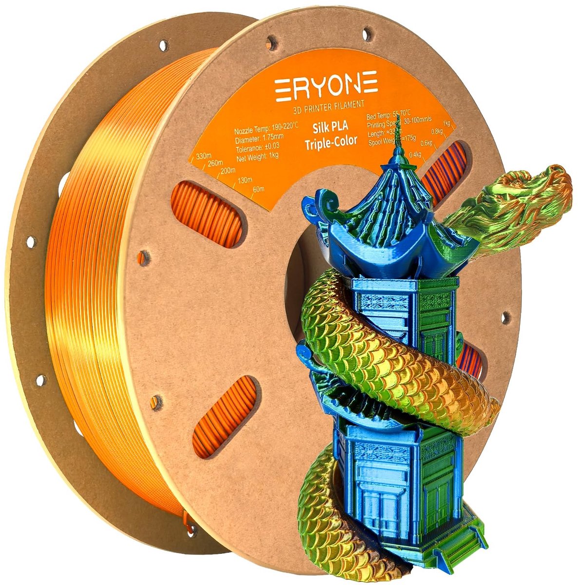 SolidKeus - Tricolor Silk PLA Filament voor 3D Printers 1.75mm