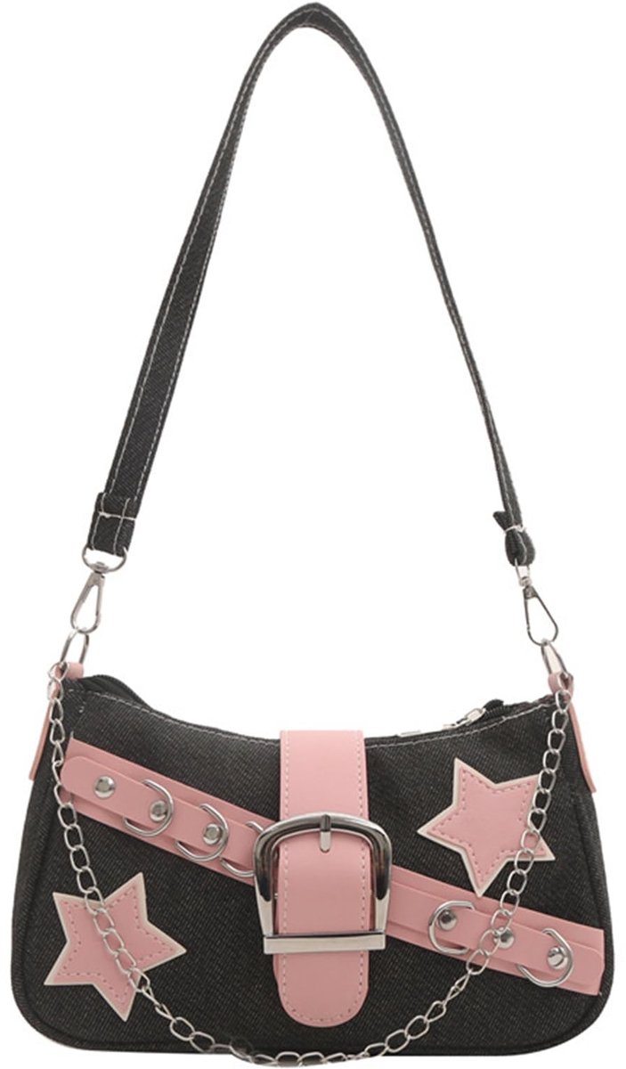 SolidKeus - Vintage Punk Stijl Schoudertas voor Dames