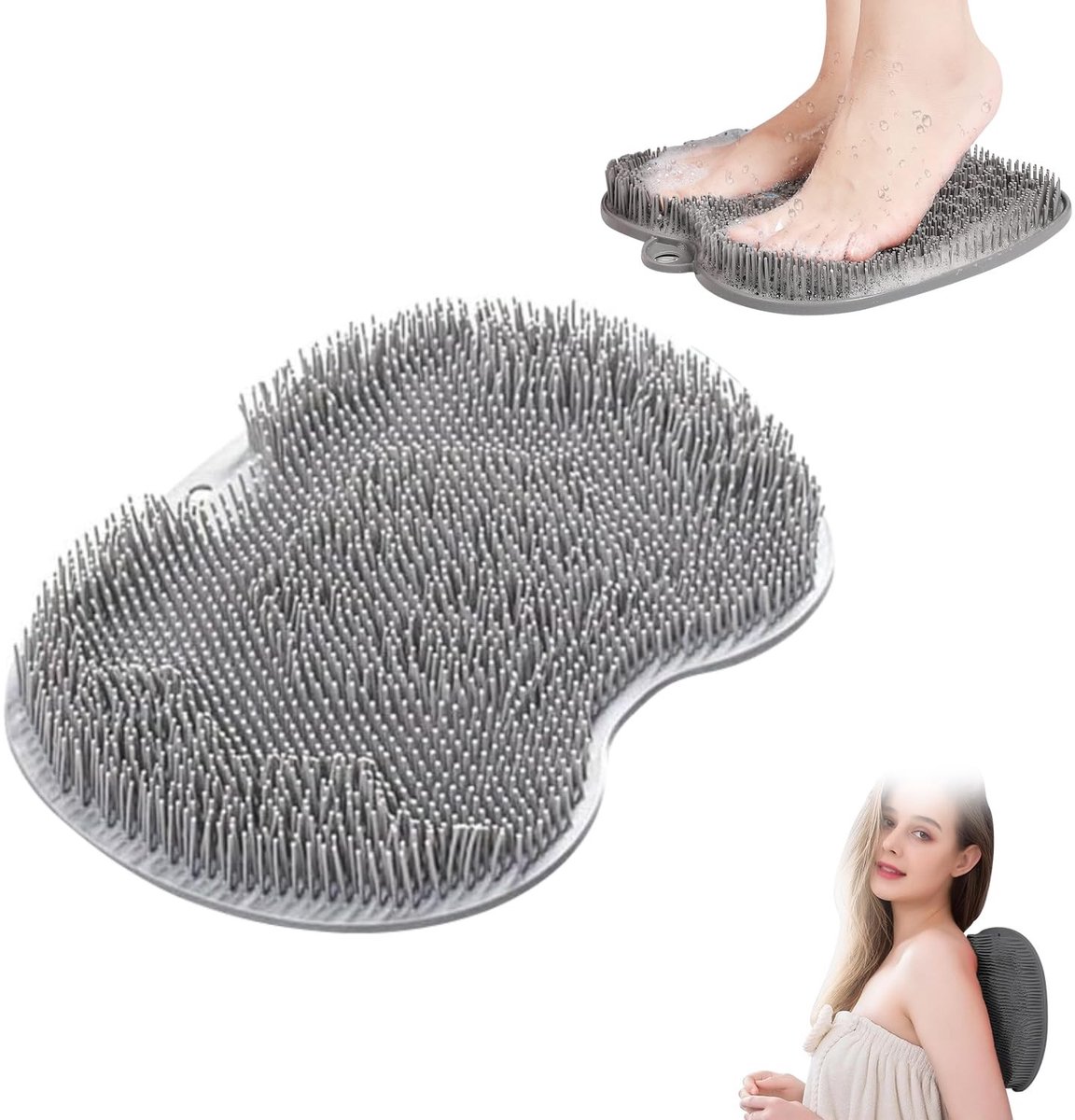 SolidKeus - Siliconen Voetmassageborstel met Antislip Design voor de Douche