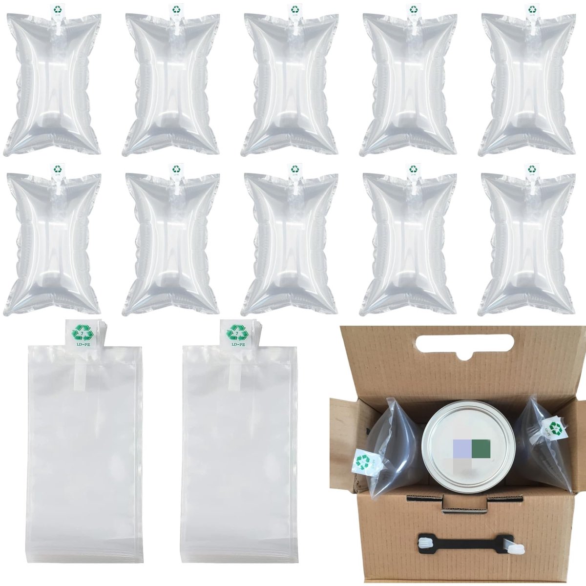 SolidKeus - Set van 200 Opblaasbare Beschermzakken