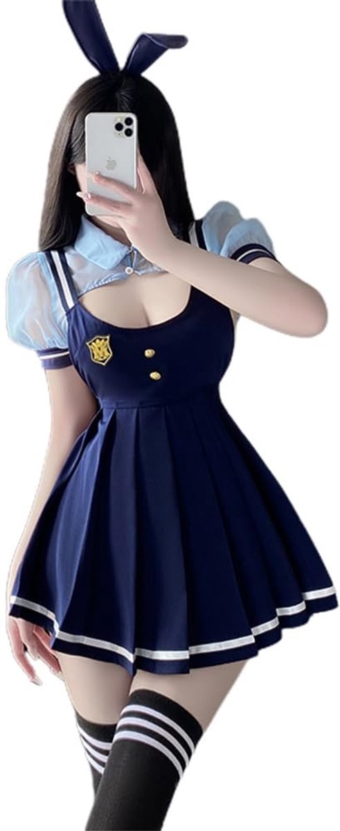 SolidKeus - Cosplay Bunny Lingerie Set met Oren en Rok