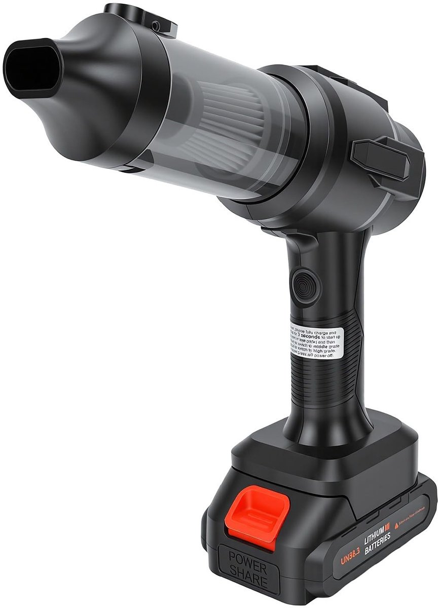 SolidKeus - Draadloze Autostofzuiger 2-in-1 voor Blaas- en Zuigfuncties
