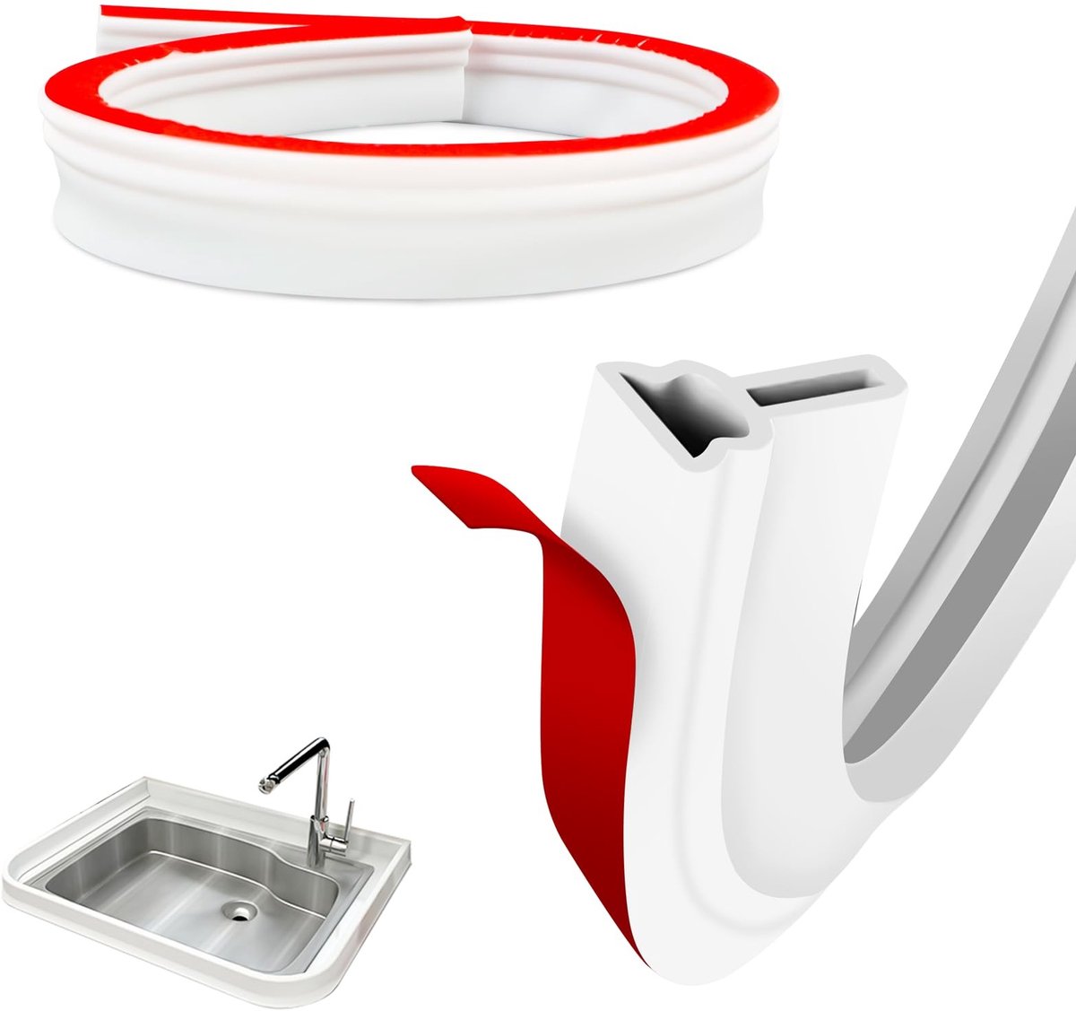SolidKeus - Waterdichte Silicone Doucheafvoer Seals voor Badkamer en Keuken
