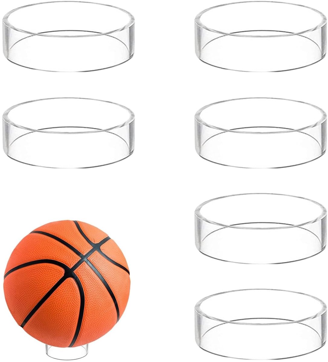 SolidKeus - Set van 6 Acryl Ballenhouders voor Diverse Ballen