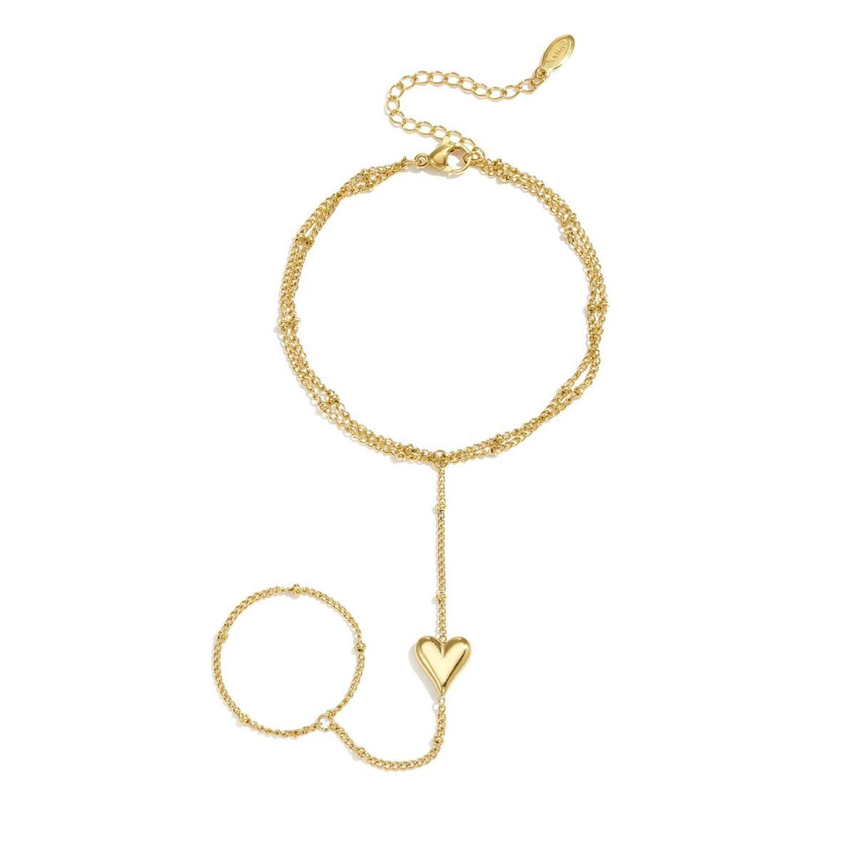 Lovely Handchain | RVS (verkleurt niet) | Goudkleurig | Handchain