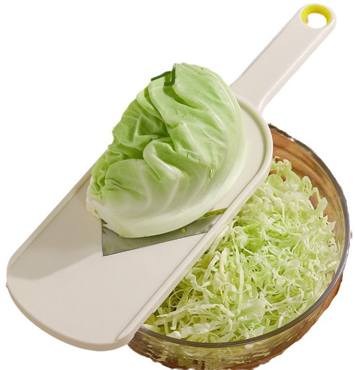 Koolschaaf - Groenteschaaf - Boerenkoolsnijder - Geschikt voor kool, aardappelen, komkommers, radijsjes - Wit