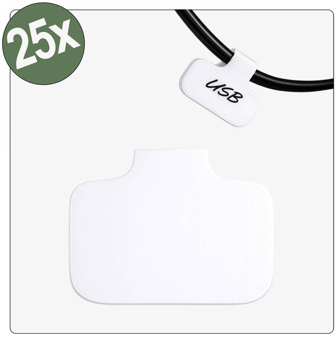 Quadrios 26CA783 26CA783 Kabeletiket 40 x 20 mm Kleur van het label: Wit Aantal etiketten: 25
