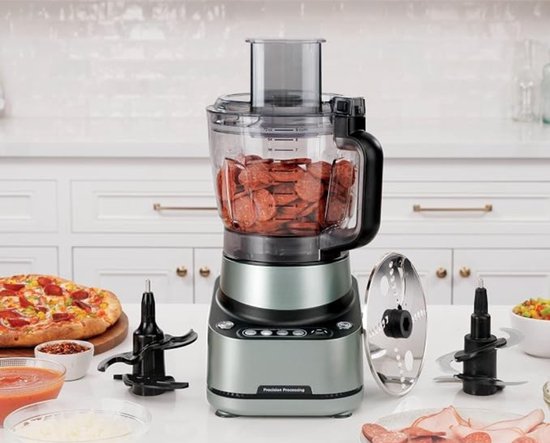 Thuys - Multifunctionele Foodprocessor 850W - 2,1 L - 4 Automatische Programma’s - Hakker, Mixer, Rasp & Deegmixer - Zwart van Thuys — afbeelding 2