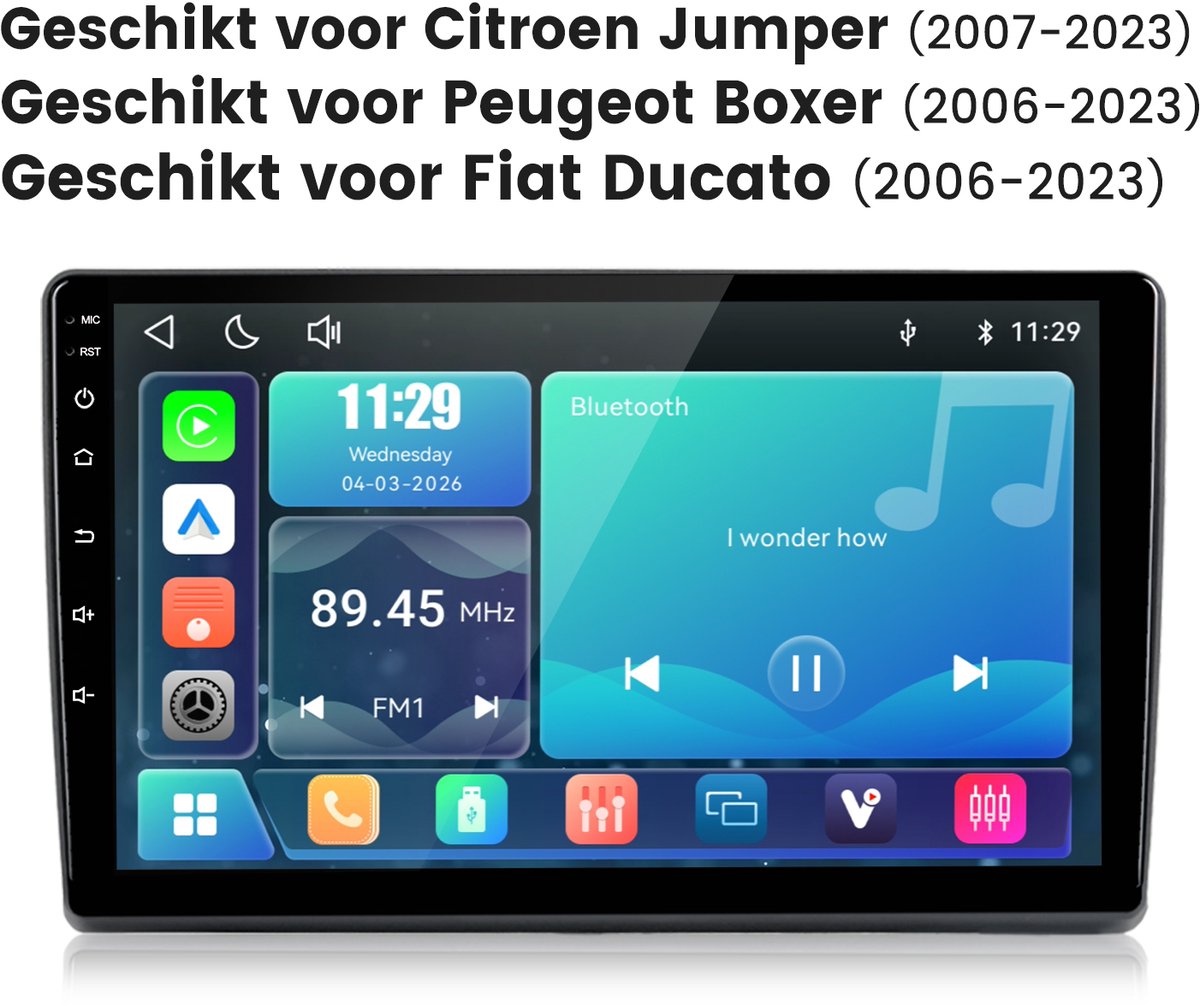 Cestovet Autoradio - Geschikt voor Fiat Ducato 2006-2024 - Carplay & Andriod Auto RDS DSP FM SWC