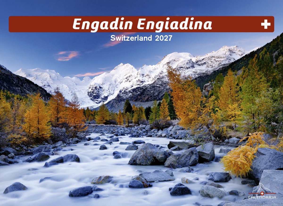Calendaria - Wandkalender - Engadin 2027 - Zwitserland - Kalender - Formaat: 31,5 x 23 cm